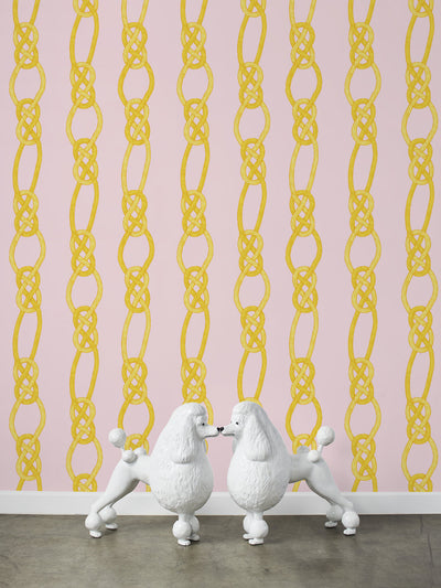 'Barbie™ Knot' Wallpaper by Barbie™ - Yellow