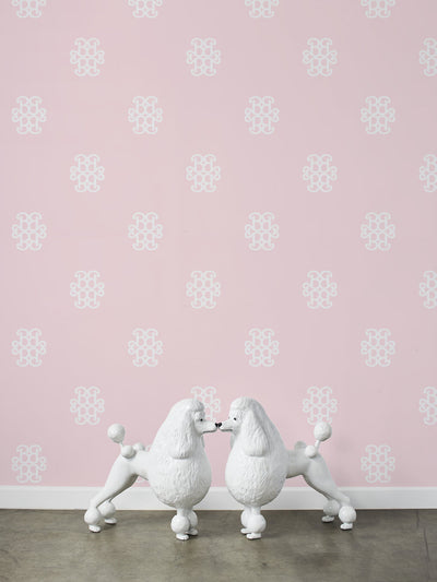 barbie lace medallion wallpaper by barbie pink