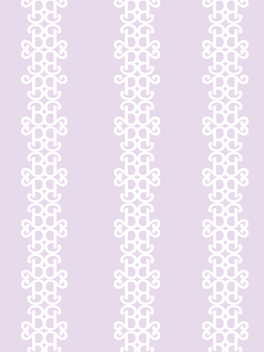 'Barbie™ Lace Stripe' Wallpaper by Barbie™ - Lavender