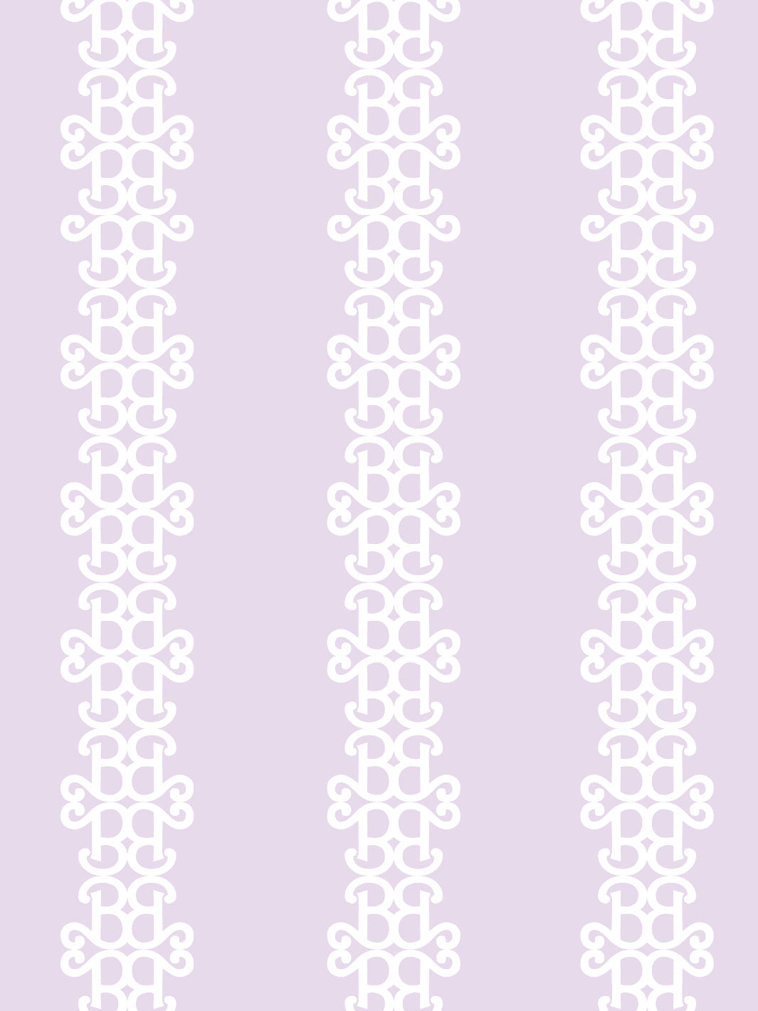 'Barbie™ Lace Stripe' Wallpaper by Barbie™ - Lavender