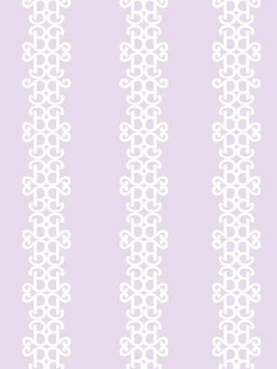 'Barbie™ Lace Stripe' Wallpaper by Barbie™ - Lavender