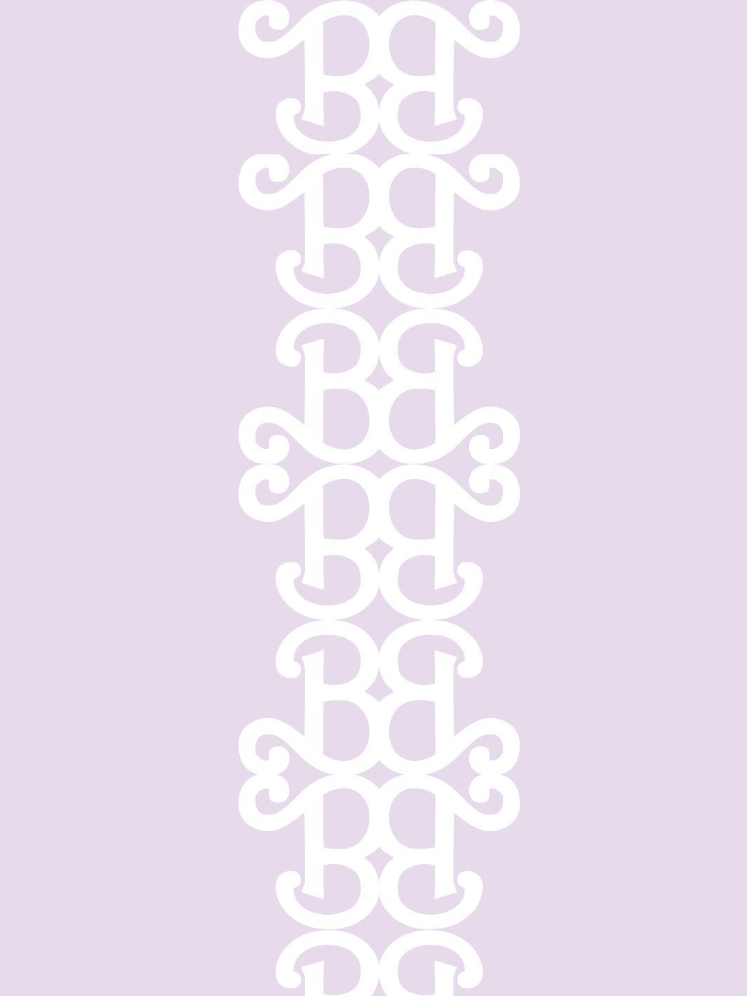 'Barbie™ Lace Stripe' Wallpaper by Barbie™ - Lavender