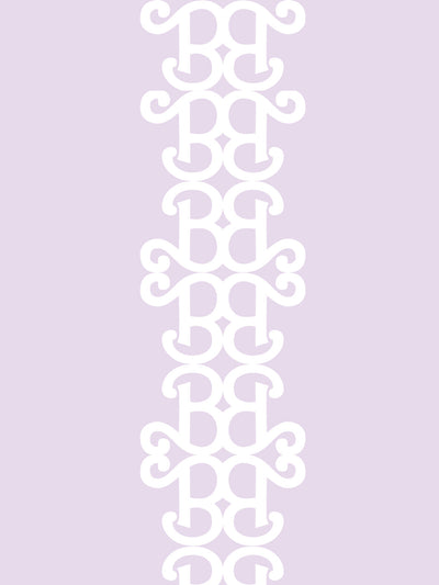 'Barbie™ Lace Stripe' Wallpaper by Barbie™ - Lavender