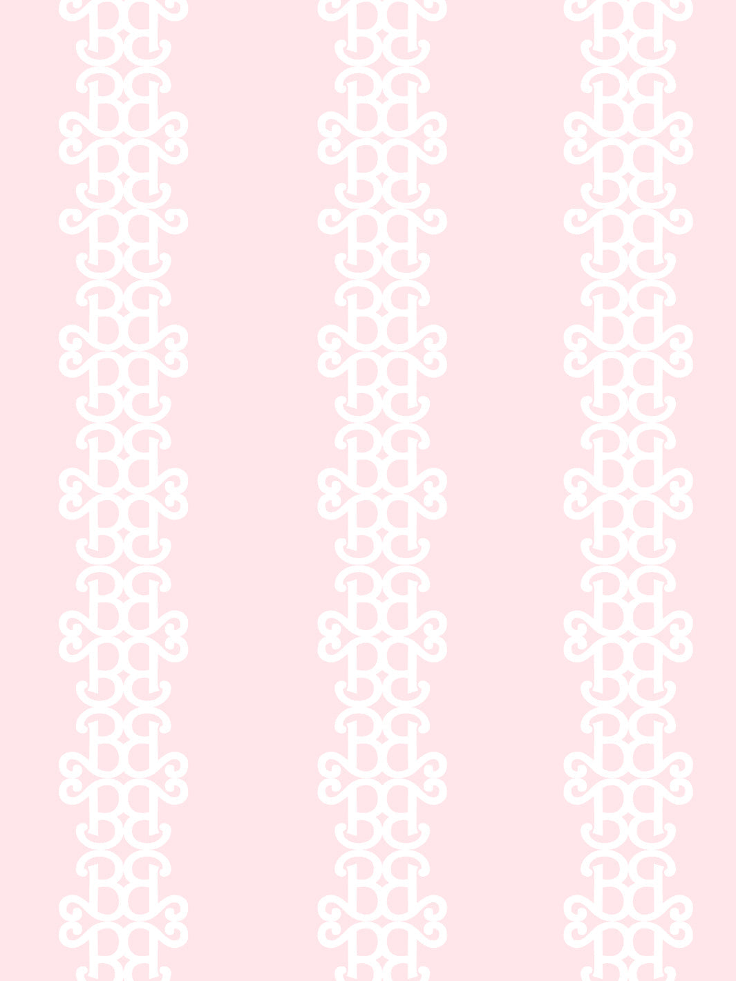 'Barbie™ Lace Stripe' Wallpaper by Barbie™ - Pink