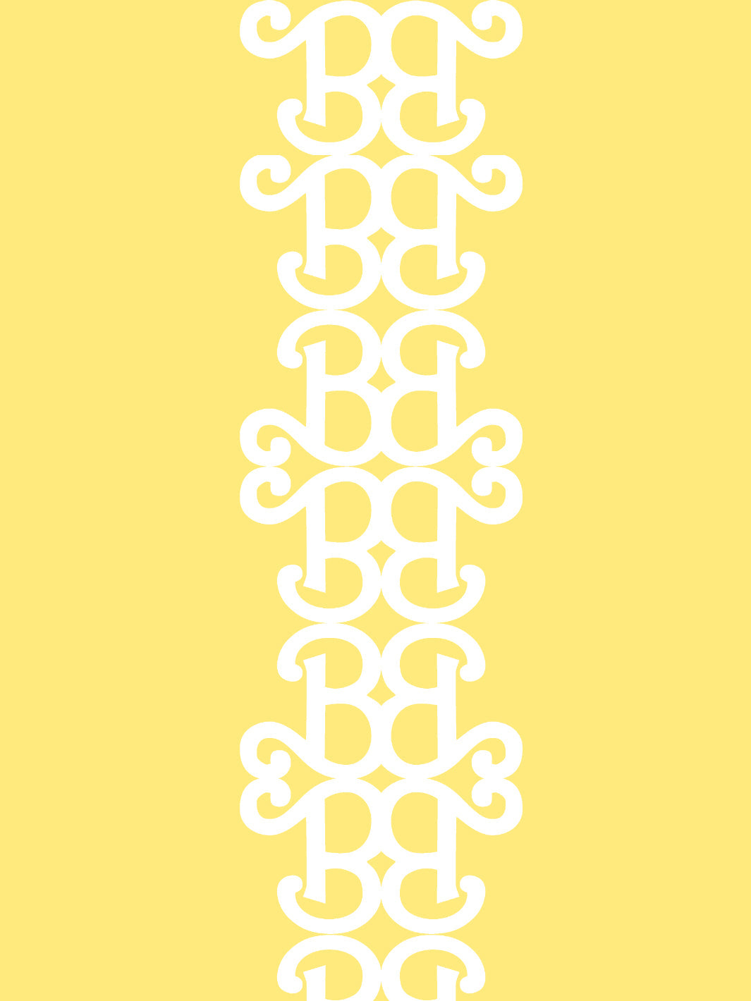 'Barbie™ Lace Stripe' Wallpaper by Barbie™ - Yellow