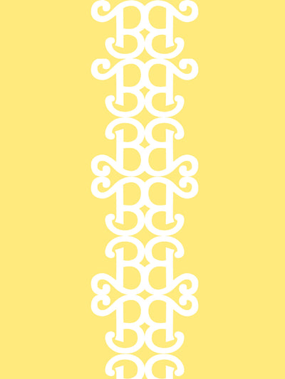 'Barbie™ Lace Stripe' Wallpaper by Barbie™ - Yellow