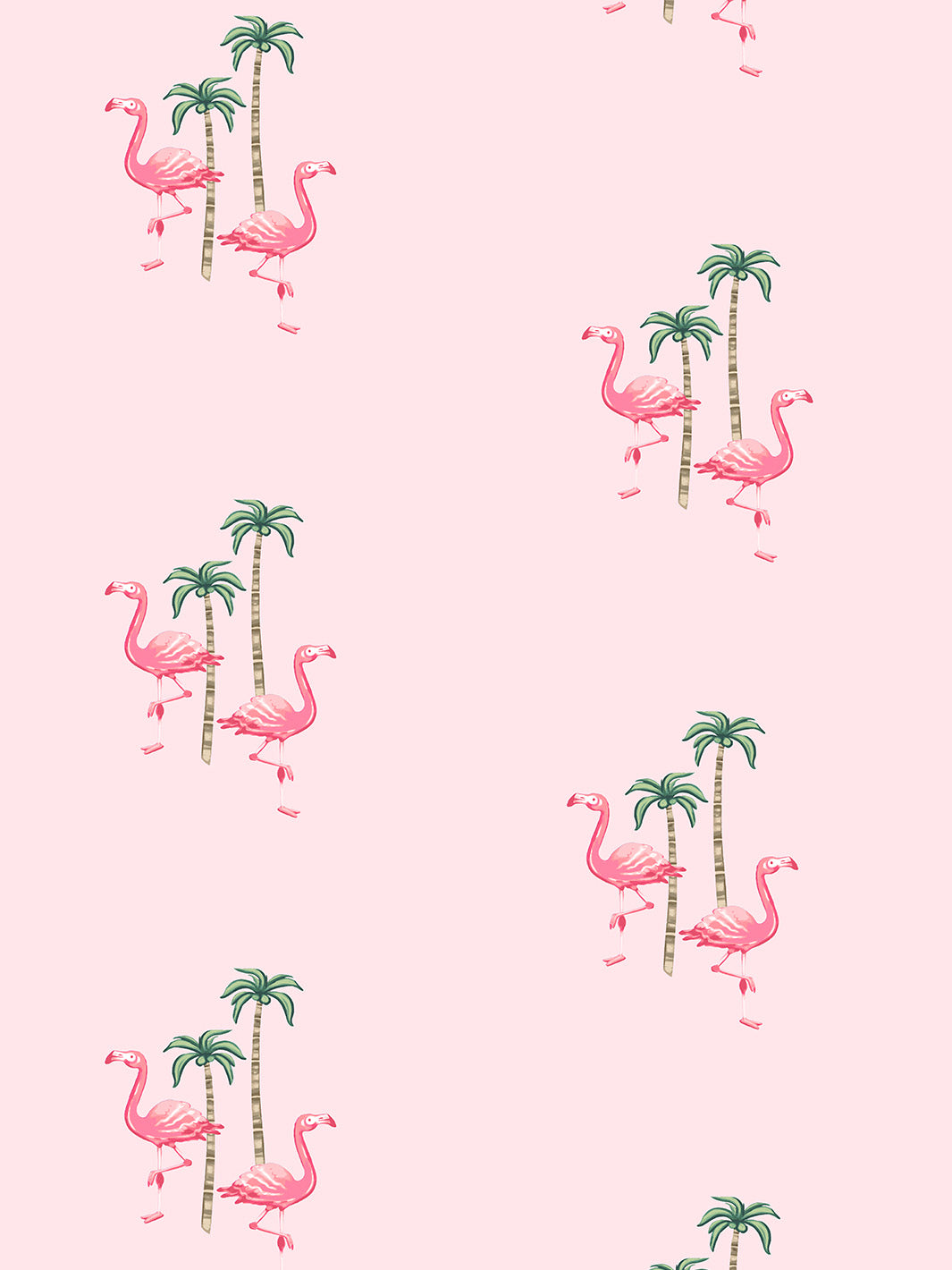 'Barbie™ Land Flamingo Palm' Wallpaper by Barbie™ - Piggy Bank