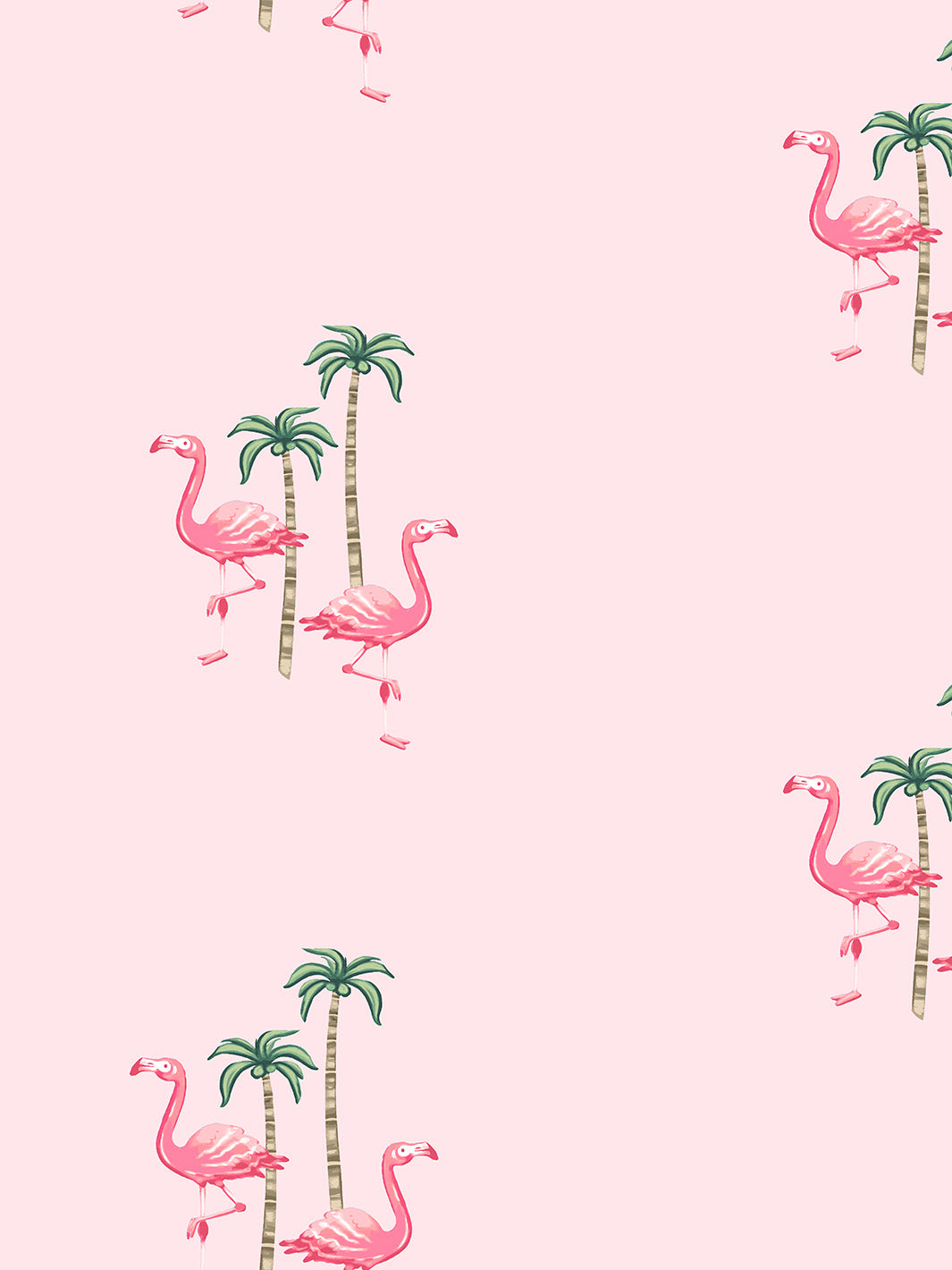 'Barbie™ Land Flamingo Palm' Wallpaper by Barbie™ - Piggy Bank