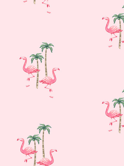 'Barbie™ Land Flamingo Palm' Wallpaper by Barbie™ - Piggy Bank
