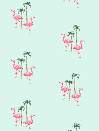 barbie land flamingo palm wallpaper by barbie robins egg