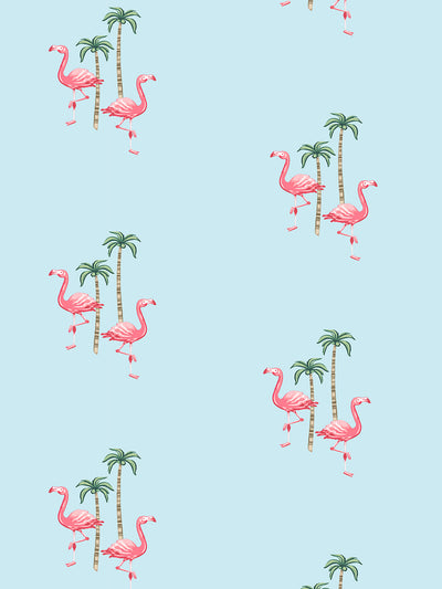 'Barbie™ Land Flamingo Palm' Wallpaper by Barbie™ - Sky