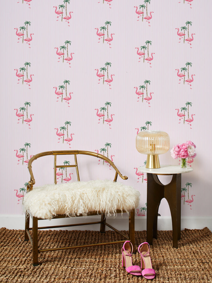 barbie-land-flamingo-pinstripe-wallpaper-by-barbie-pink
