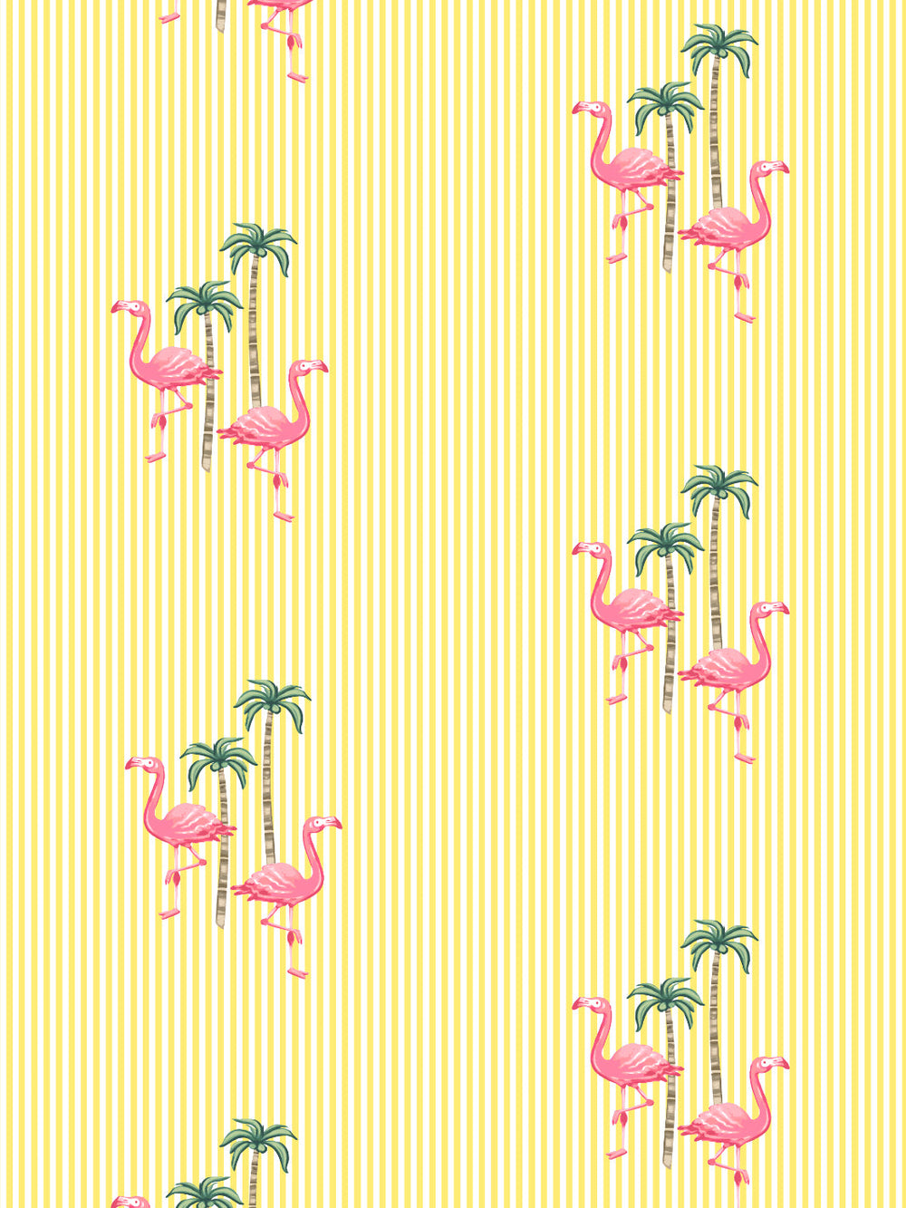 barbie-land-flamingo-pinstripe-wallpaper-by-barbie-yellow