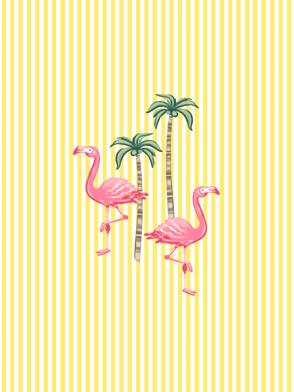barbie-land-flamingo-pinstripe-wallpaper-by-barbie-yellow