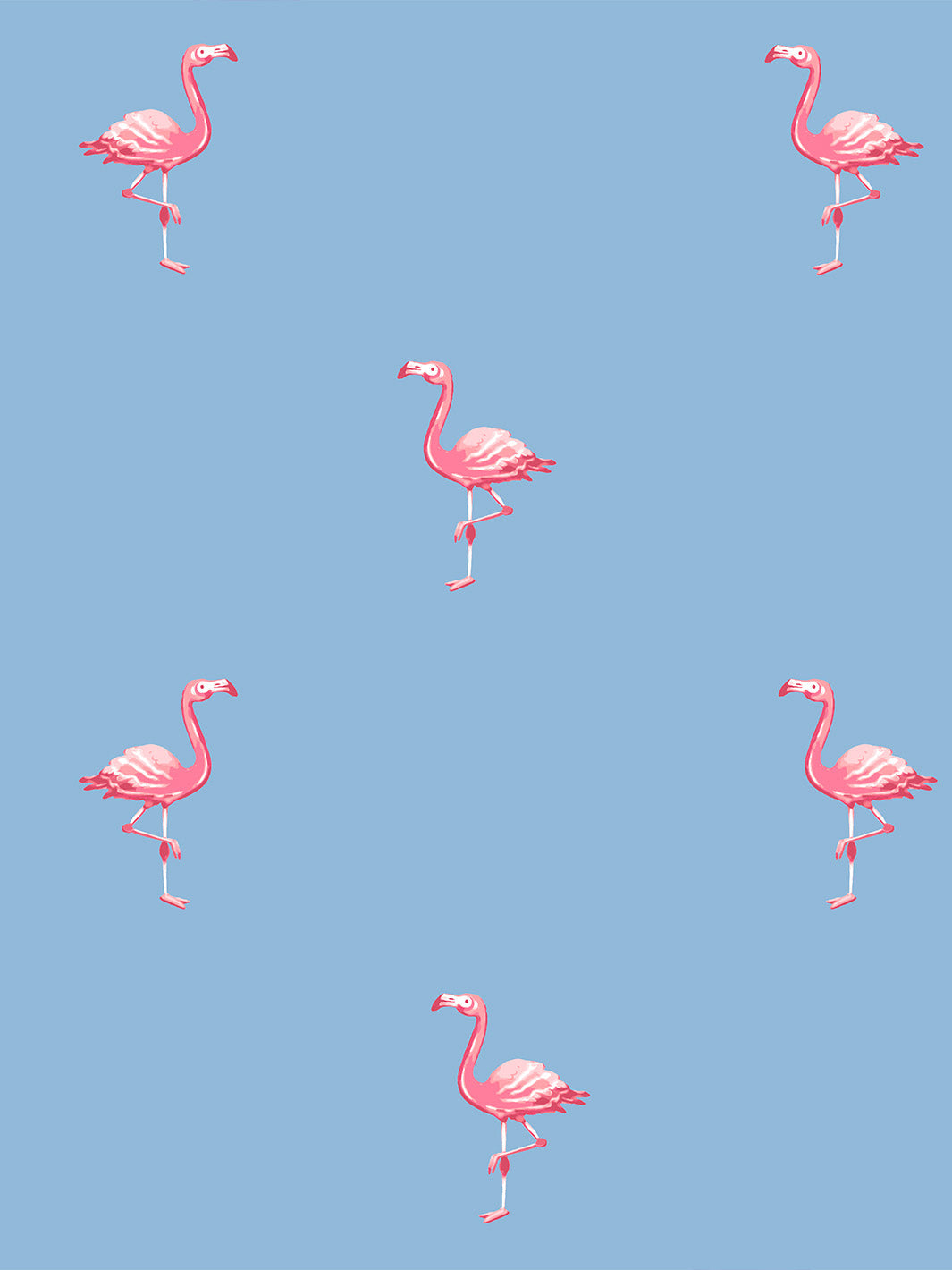 'Barbie™ Land Flamingos' Wallpaper by Barbie™ - Cornflower