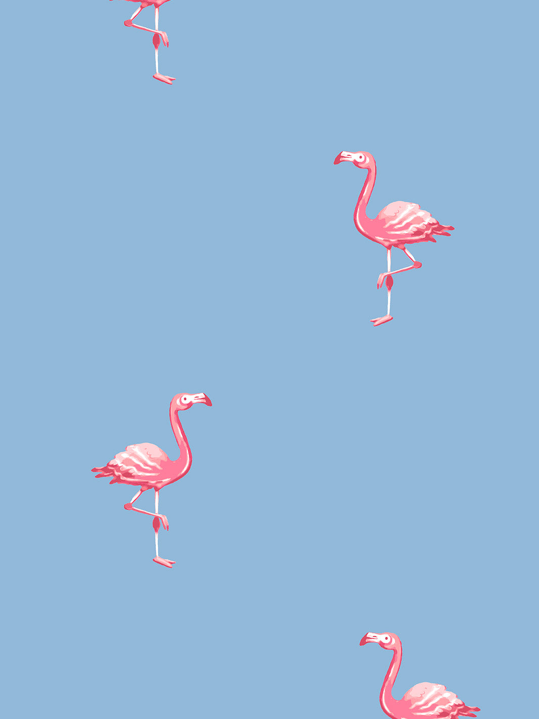 'Barbie™ Land Flamingos' Wallpaper by Barbie™ - Cornflower