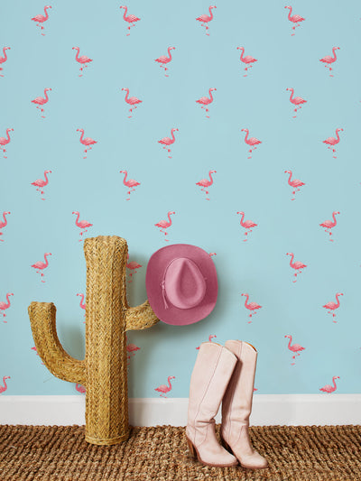 'Barbie™ Land Flamingos' Wallpaper by Barbie™ - Sky