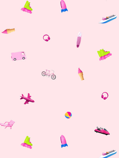 'Barbie™ Land Gear' Wallpaper by Barbie™ - Pink