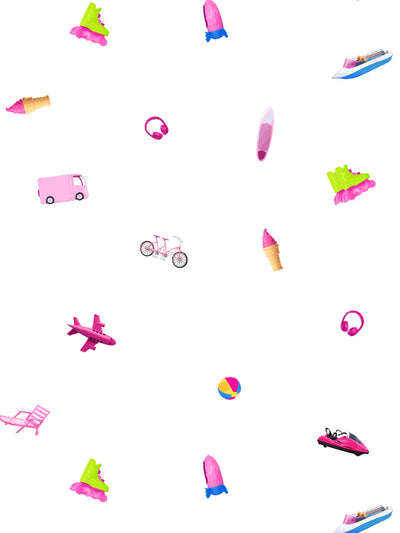 'Barbie™ Land Gear' Wallpaper by Barbie™ - White