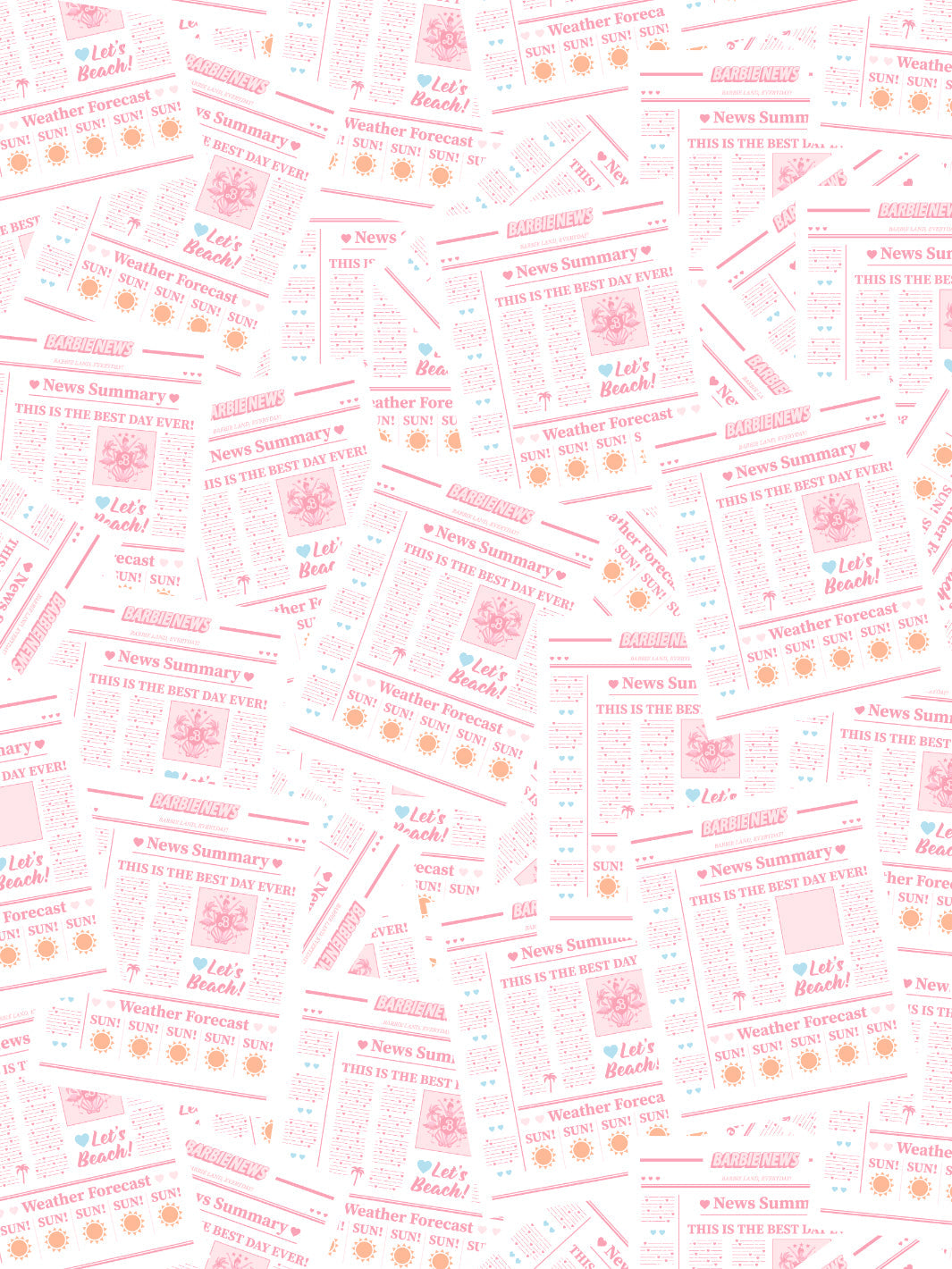 'Barbie™ Land News' Wallpaper by Barbie™ - Pink