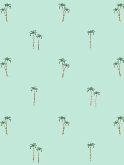 'Barbie™ Land Palm' Wallpaper by Barbie™ - Mint