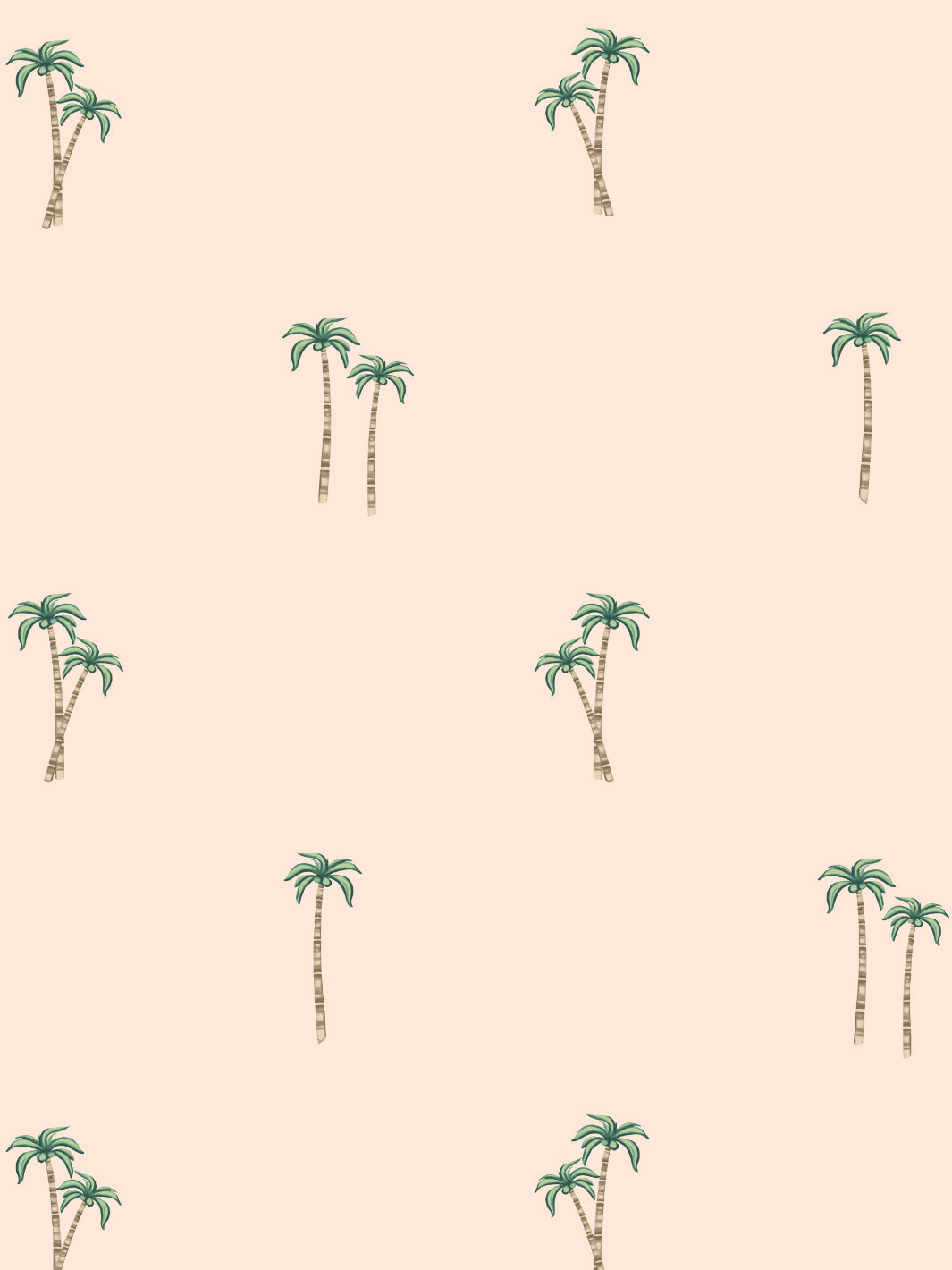 'Barbie™ Land Palm' Wallpaper by Barbie™ - Peach