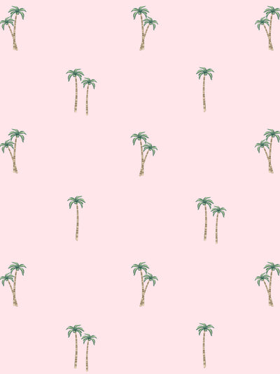 'Barbie™ Land Palm' Wallpaper by Barbie™ - Pink