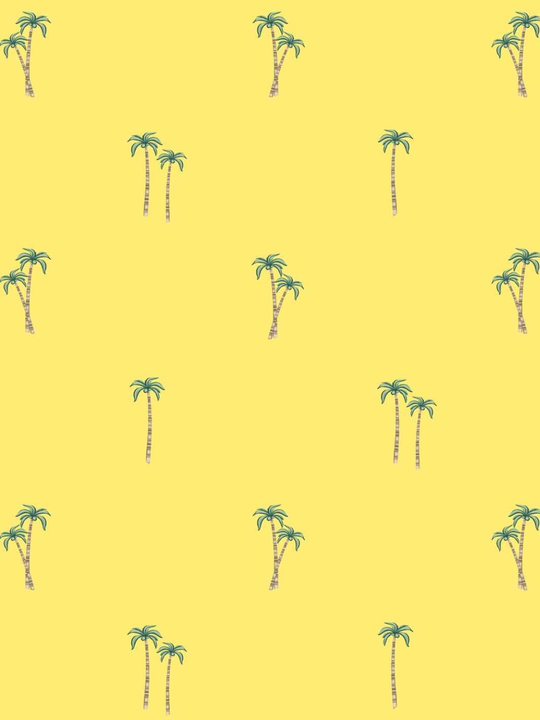 'Barbie™ Land Palm' Wallpaper by Barbie™ - Yellow