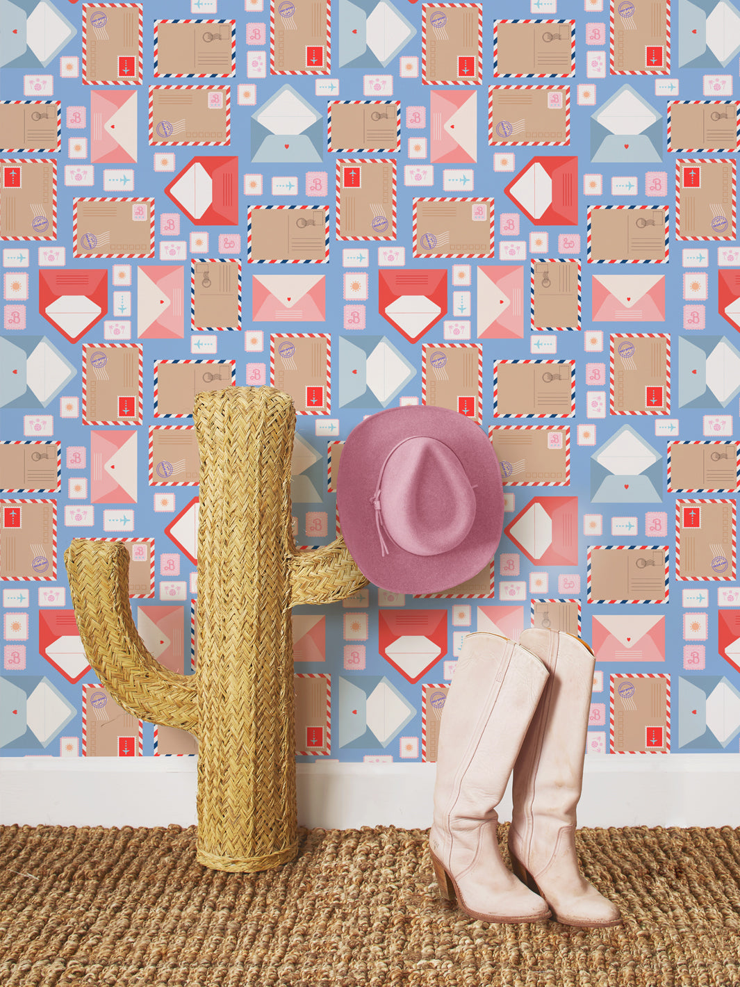 'Barbie™ Land Post Office' Wallpaper by Barbie™ - Cornflower