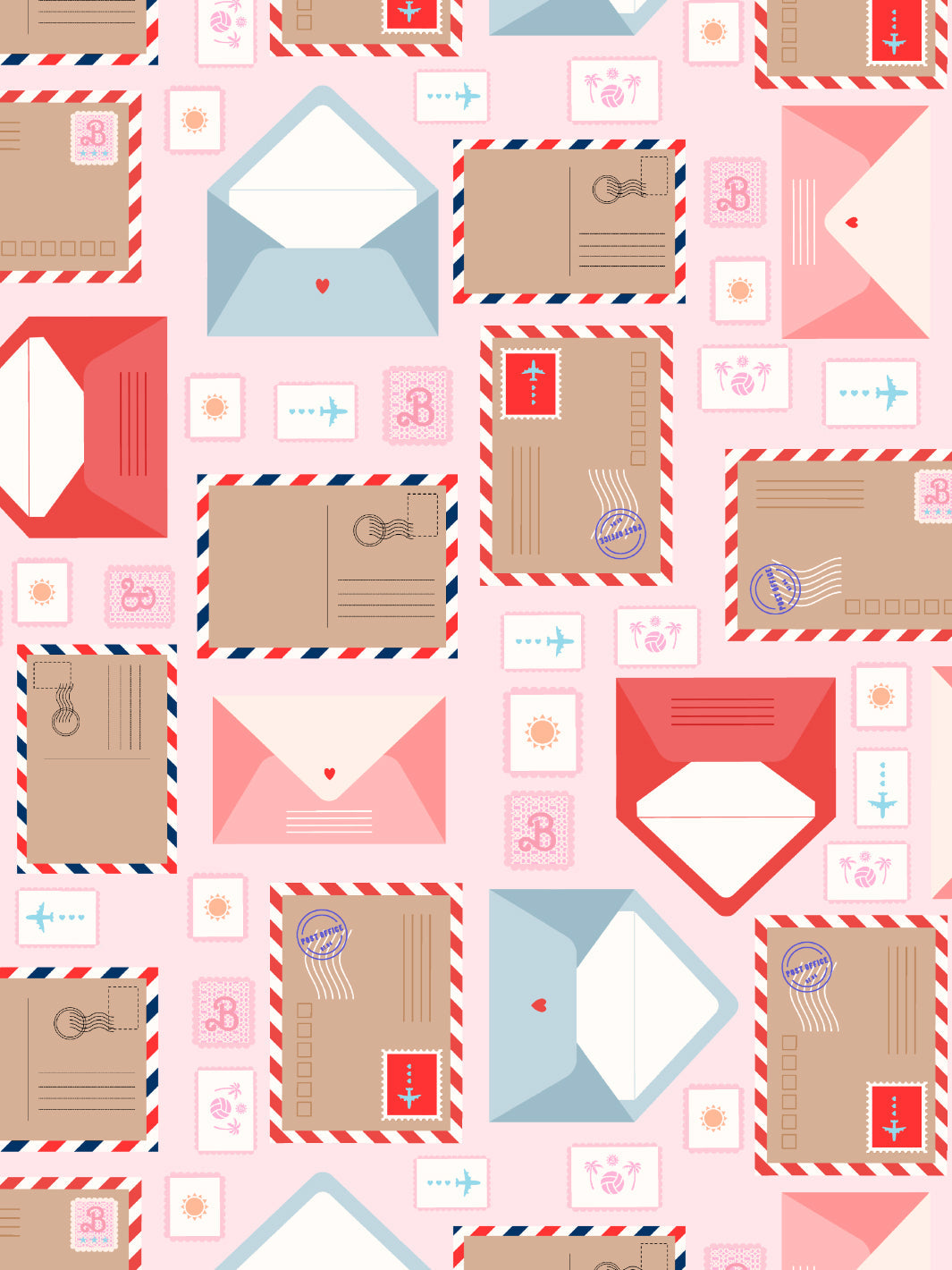 'Barbie™ Land Post Office' Wallpaper by Barbie™ - Pink