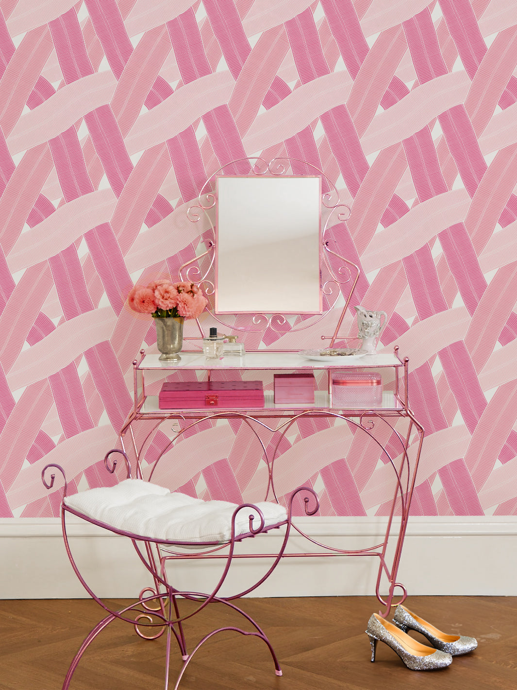 'Barbie™ Land Road' Wallpaper by Barbie™ - Pinks