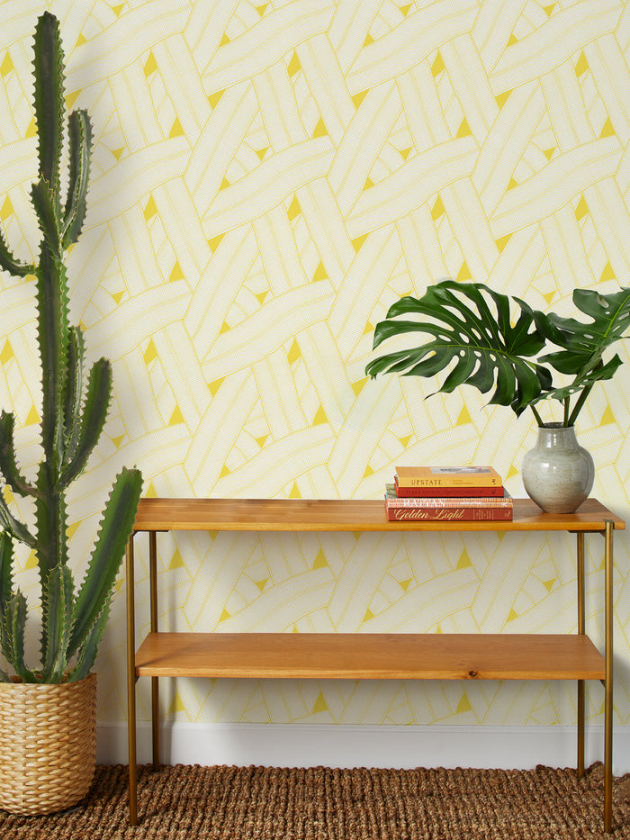 'Barbie™ Land Road' Wallpaper by Barbie™ - Yellow