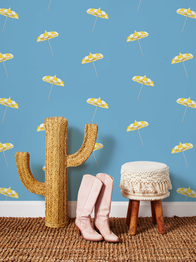 'Barbie™ Land Umbrella' Wallpaper by Barbie™ - Cornflower