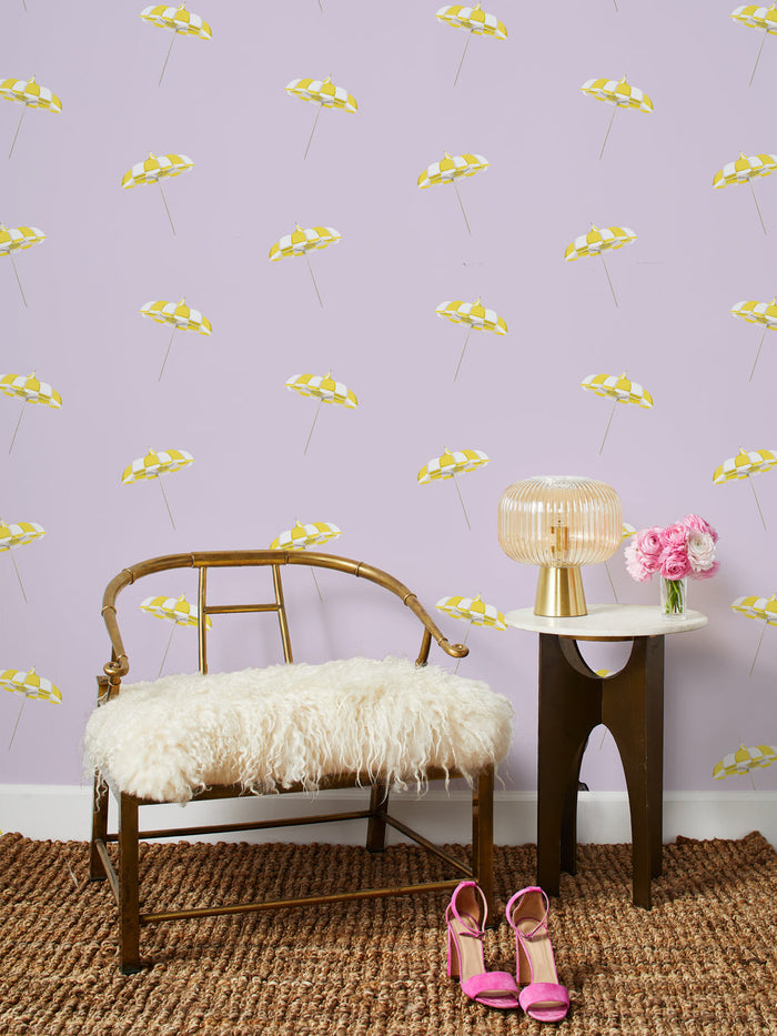 'Barbie™ Land Umbrella' Wallpaper by Barbie™ - Lavender