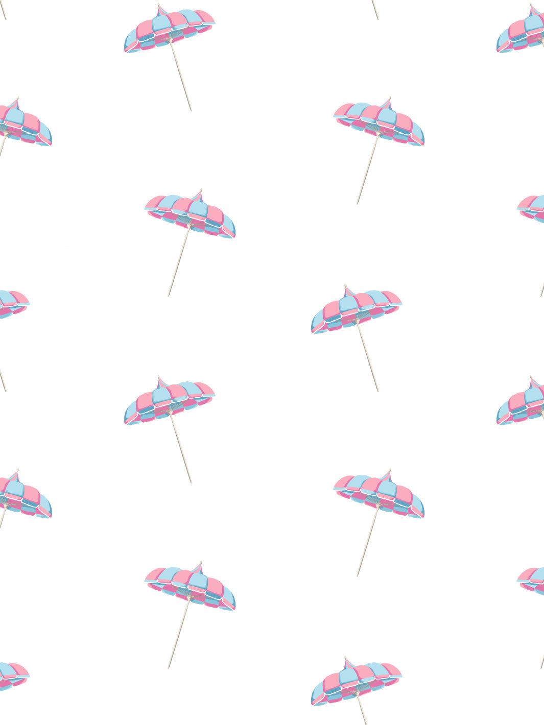 'Barbie™ Land Umbrella' Wallpaper by Barbie™ - Pink / Blue