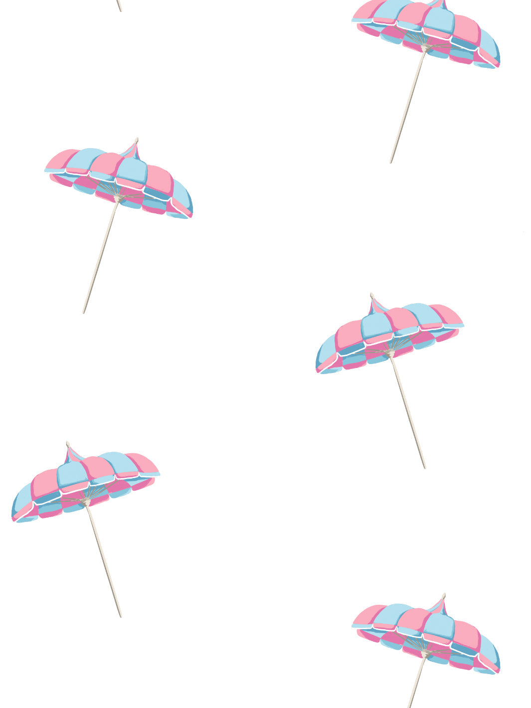 'Barbie™ Land Umbrella' Wallpaper by Barbie™ - Pink / Blue