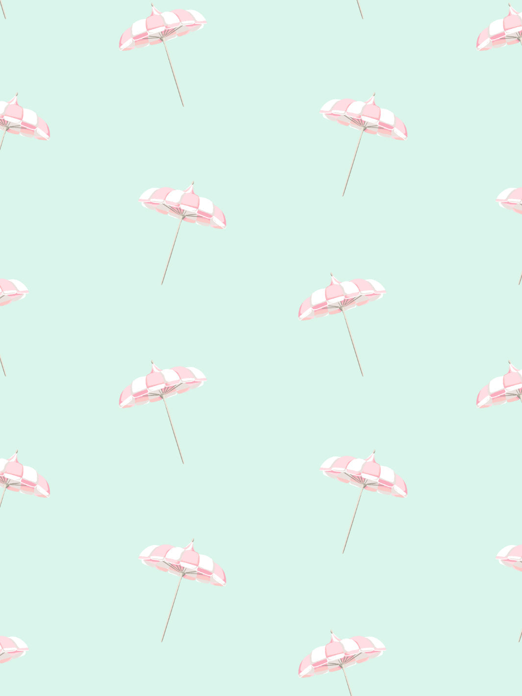 'Barbie™ Land Umbrella' Wallpaper by Barbie™ - Robin's Egg