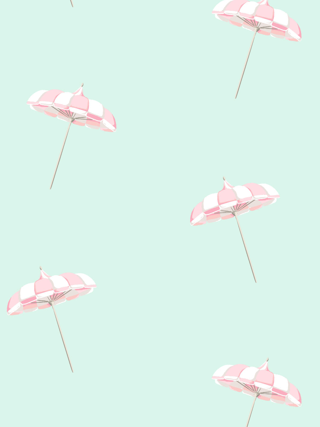 'Barbie™ Land Umbrella' Wallpaper by Barbie™ - Robin's Egg