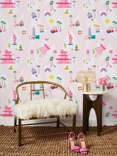 barbie land wallpaper by barbie pale pink