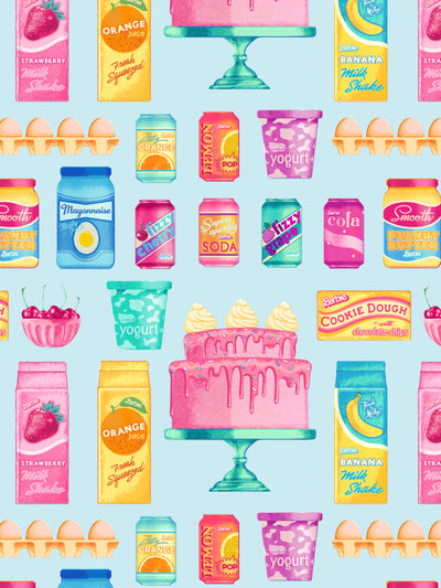barbie pantry toss wallpaper by barbie sky