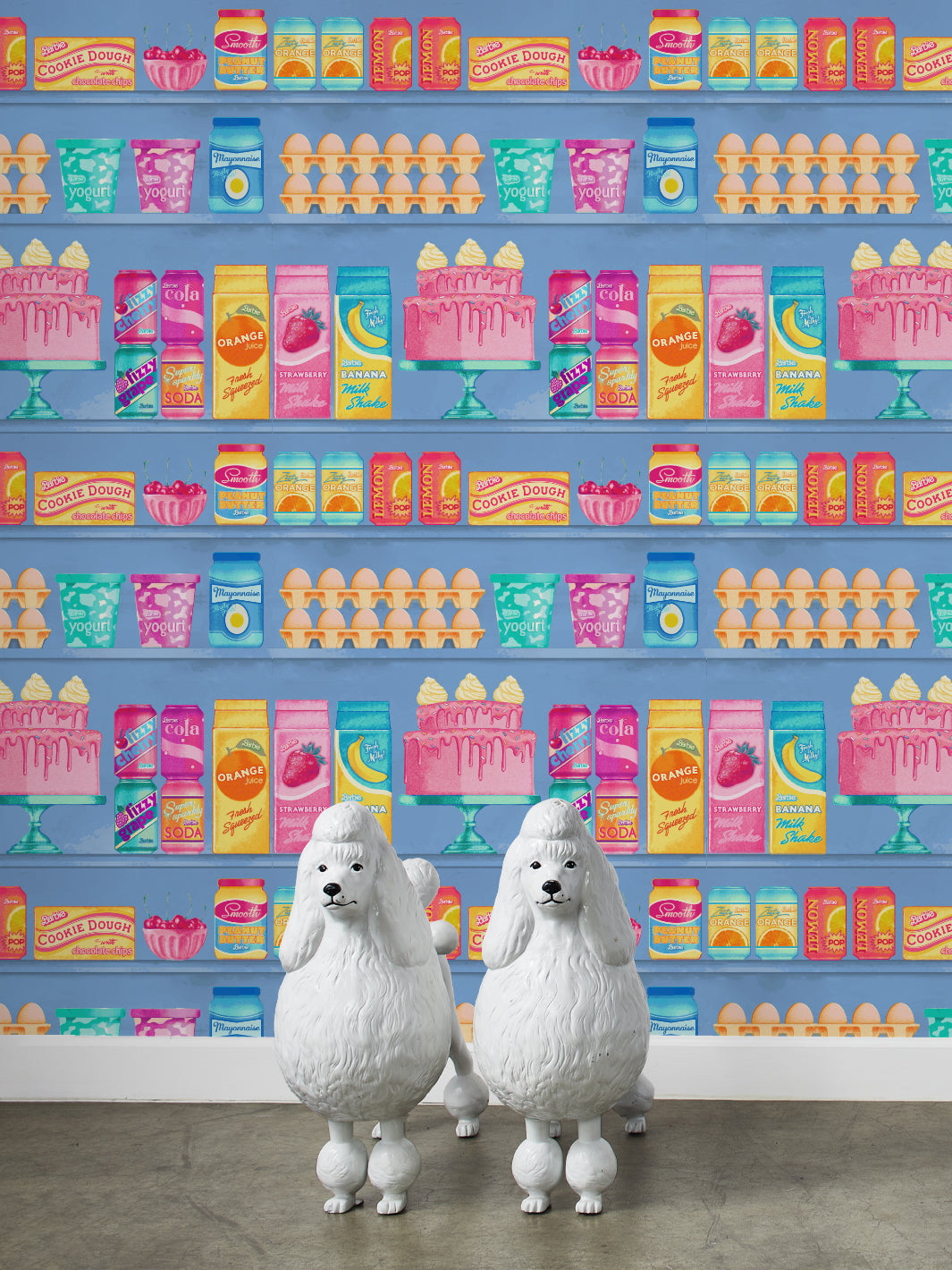 'Barbie™ Pantry' Wallpaper by Barbie™ - Cornflower