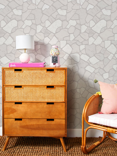 barbie rock wall wallpaper by barbie light neutral