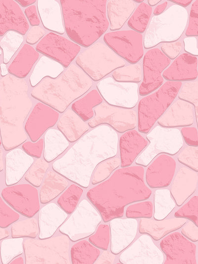 'Barbie™ Rock Wall' Wallpaper by Barbie™ - Pale Pink