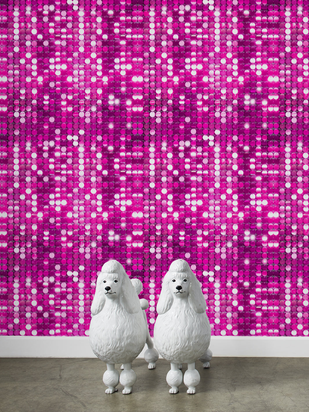 'Barbie™ Sequin' Wallpaper by Barbie™ - Barbie Pink