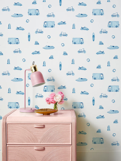 'Barbie™ She Shed' Wallpaper by Barbie™ - Blue