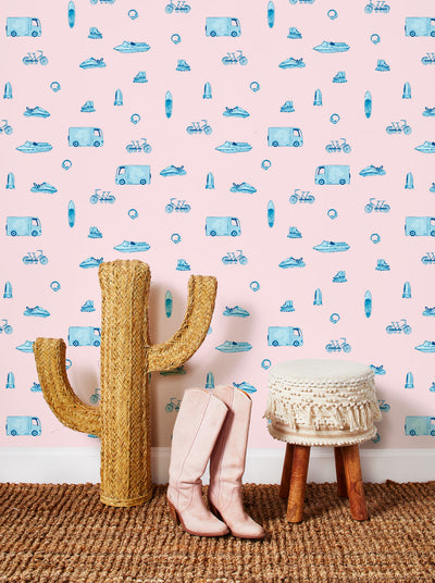 'Barbie™ She Shed' Wallpaper by Barbie™ - Pink