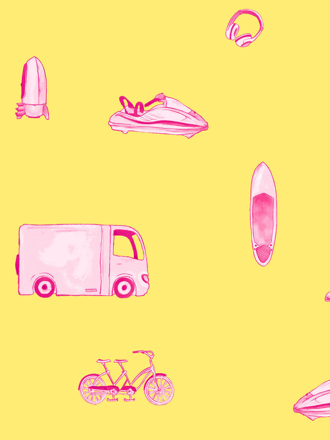 'Barbie™ She Shed' Wallpaper by Barbie™ - Yellow