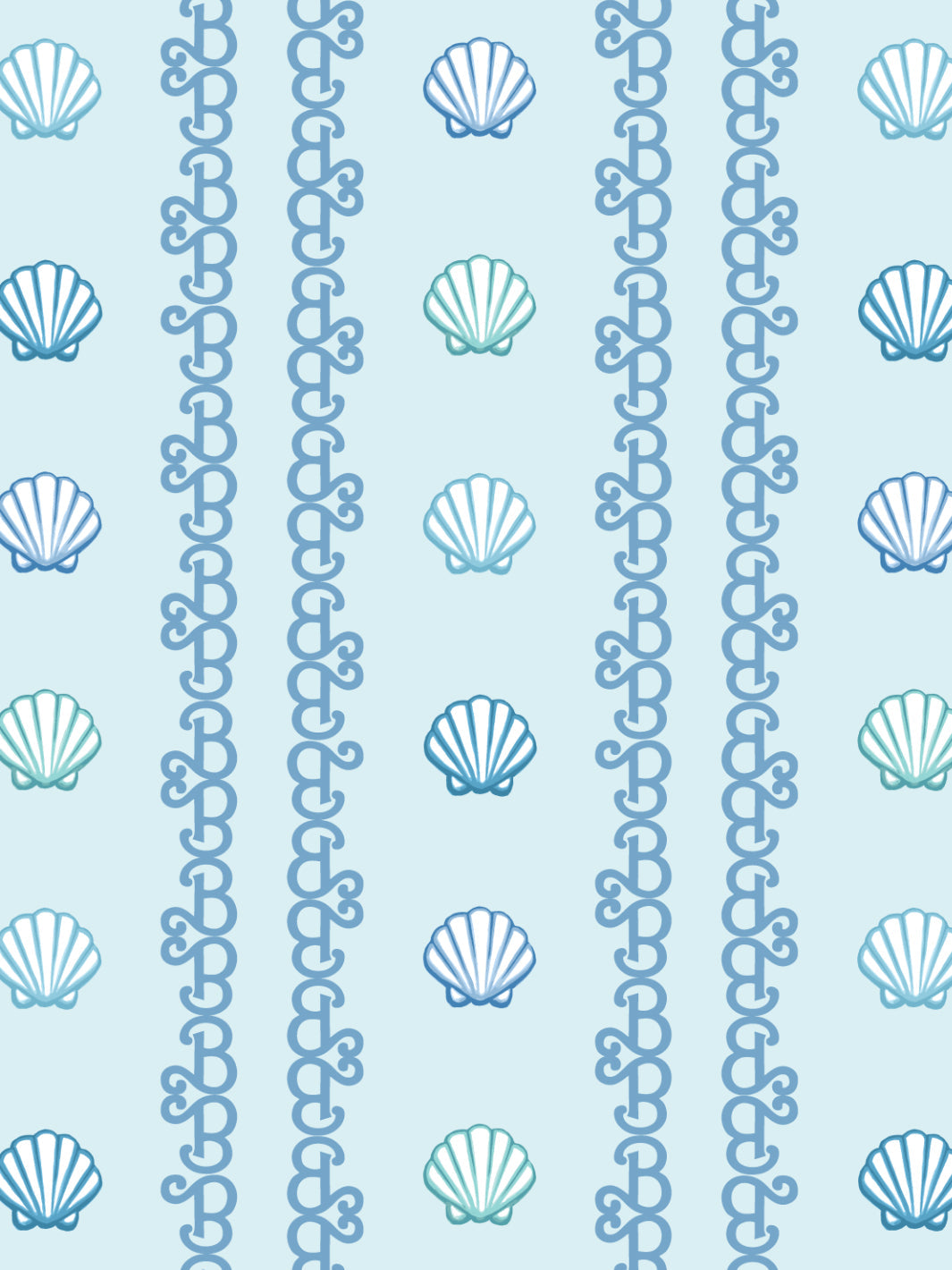 barbie shell stripe wallpaper by barbie pale blue