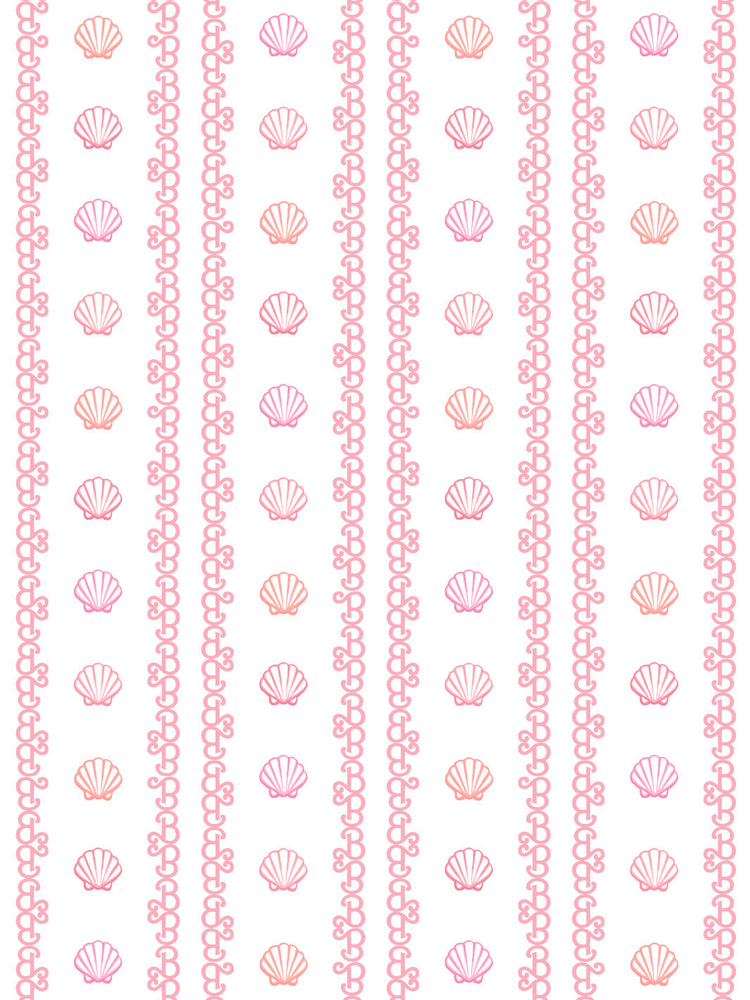 'Barbie™ Shell Stripe' Wallpaper by Barbie™ - Pinks