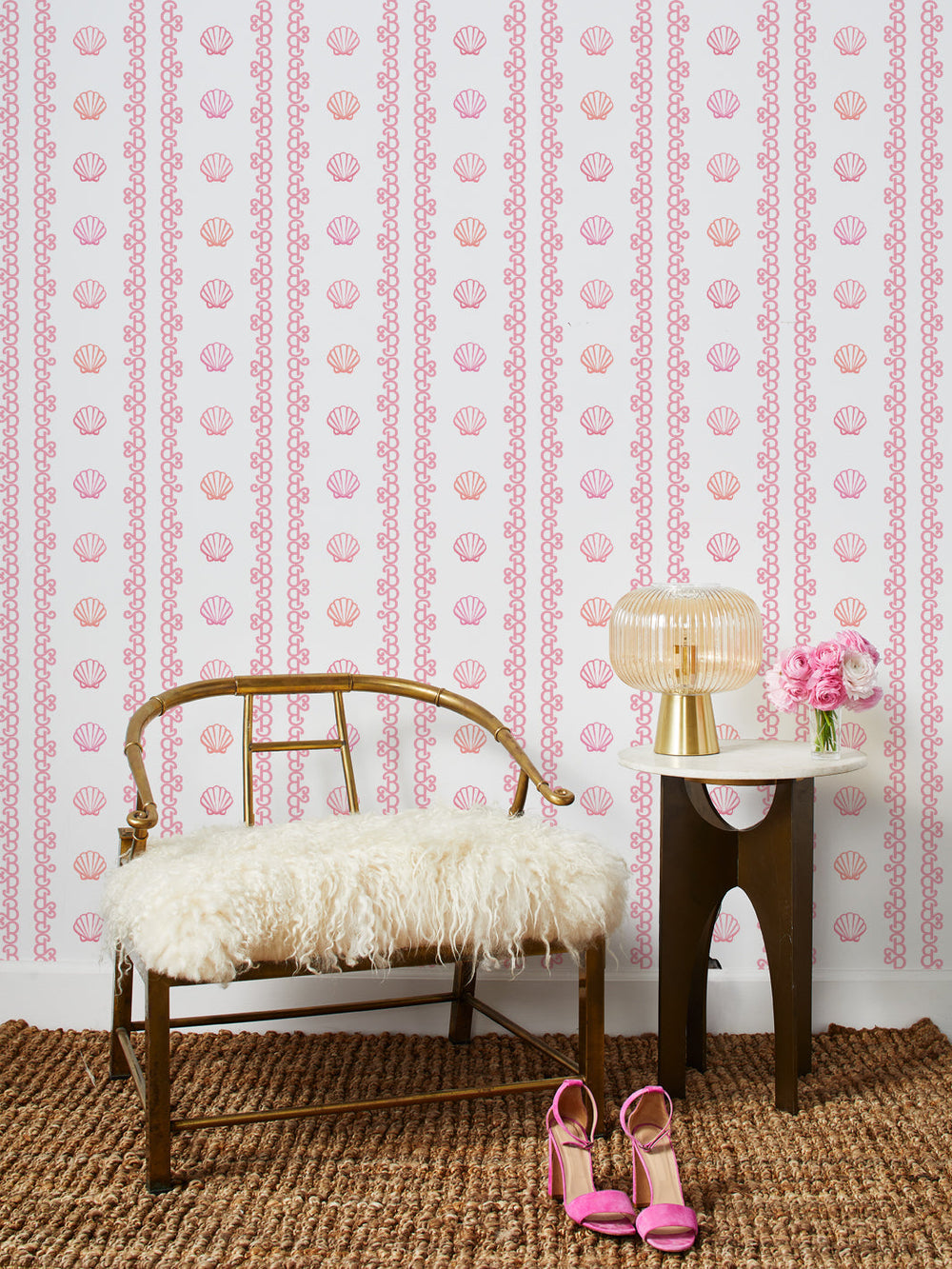 barbie-shell-stripe-wallpaper-by-barbie-pinks